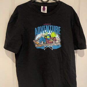 Black t-shirt with graphic design